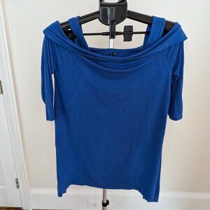 Nine Four One Top Womens XL Royal Blue Neck